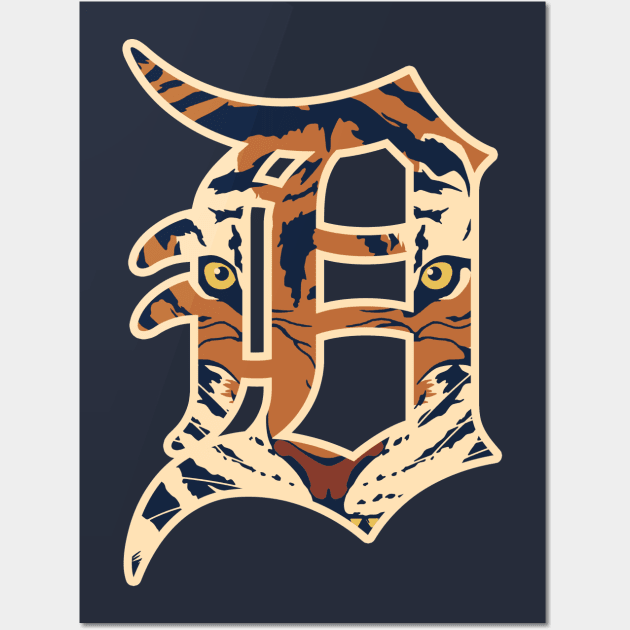 Detroit Tigers - D Logo Wall Art by Akhzart